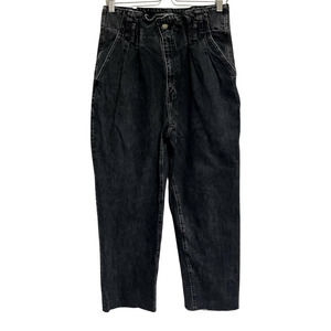 Abercrombie & Fitch Mom Jean Black Wash Paperbag Waist High Waist High Rise